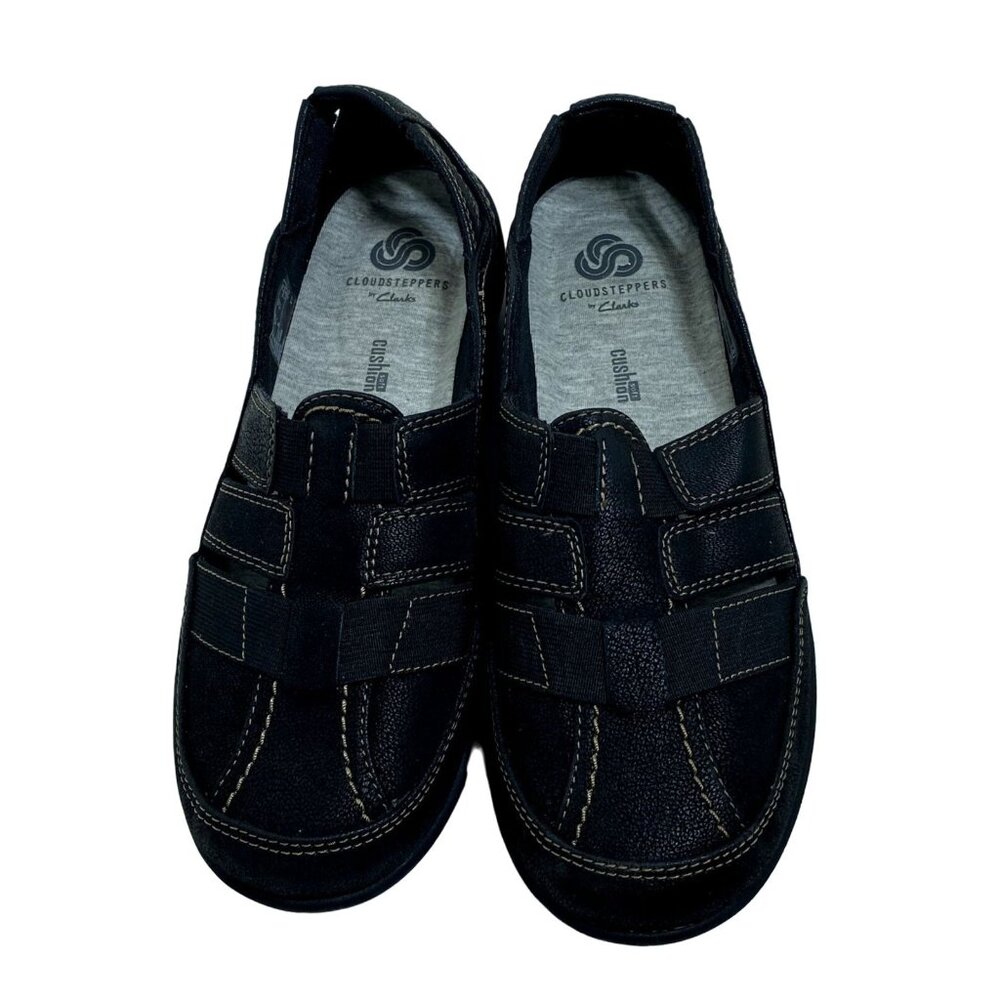 Clarks Cloudsteppers Black Sillian Stork Shoes Slip-On Women's 6.5M